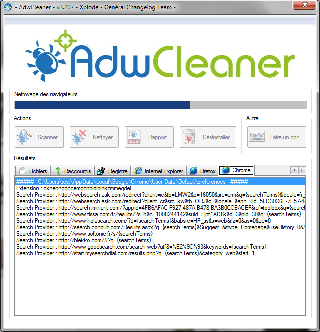 Desinstaller Virus Downloader Generic et les Adwares Indésirables avec AdwCleaner